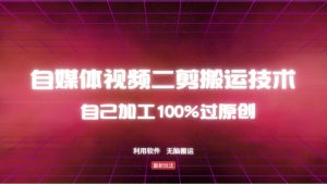详细教你自媒体视频二剪搬运技术，自己加工100%过原创，无脑搬运-苏舒创业网
