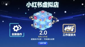 小红书虚拟店矩阵2.0，全新操作，超强技术，可工作室放大-苏舒创业网