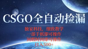 CSGO自动捡漏项目，最新独家玩法，不用挂机不用玩游戏，一个手机即可操...-苏舒创业网