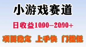 小游戏掘金赛道，日收益1k+，项目稳定，上手快无难度，0门槛人人可做【揭秘】-苏舒创业网