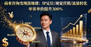 商业咨询变现落地课：IP定位/视觉营销/流量转化，单客单价提升300%-苏舒创业网