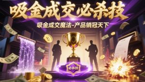 吸金成交必杀技，吸金成交魔法-产品销冠天下-苏舒创业网
