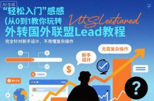 国外联盟賺美刀项目，从0到1教你玩转国外联盟Lead教程，纯新手可操作性100%-苏舒创业网