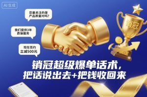 销冠超级爆单话术，把话说出去+把钱收回来-苏舒创业网