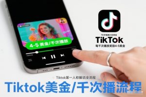 TK中视频计划项目，Tiktok第一人称解说流程，每干次播放奖励4-5美金-苏舒创业网