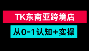 TikTok东南亚跨境从0-1认知实操课-苏舒创业网