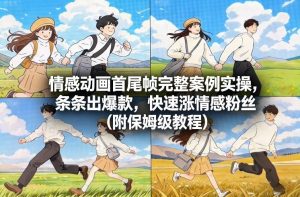 情感动画首尾帧完整案例实操，条条出爆款，快速涨情感粉丝(附保姆级教程)-苏舒创业网