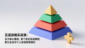 五道战略实战课：五大核心模块，多个名企实战案例，助力企业与个人实现持续增长-苏舒创业网