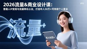 2026流量&商业设计课：普通人IP变现与流量转化心法，打造年入50万+可持续个人事业-苏舒创业网