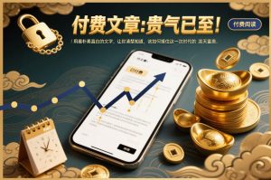 付费文章：贵气已至！用最朴素直白的文字，让你清楚知道，该如何接住这一次时代的泼天富贵-苏舒创业网