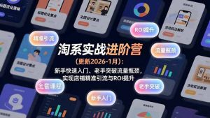 淘系实战进阶营(更新2026-1月-苏舒创业网