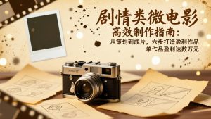 剧情类微电影高效制作指南：从策划到成片，六步打造盈利作品，单作品盈利达数万元-苏舒创业网