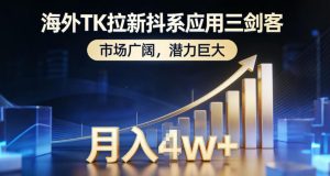 海外TK拉新抖系应用三剑客，市场广阔，潜力巨大，月入1w+-苏舒创业网