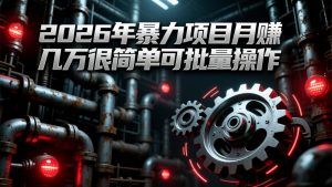 2026年暴力项目月赚几万很简单可批量操作，成本低，利润大-苏舒创业网