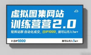 虚拟图集网站训练营2.0，矩阵站群自动化成交，日IP1000，就可以月入1w+-苏舒创业网