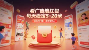 看广告撸红包，每天稳定5-20米，无任何门槛，适合任何人-苏舒创业网