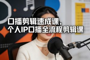 口播剪辑速成课，个人IP口播全流程剪辑课-苏舒创业网