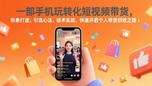 一部手机玩转化短视频带货,形象打造、引流心法、话术实战,快速开启个人带货创收之路-苏舒创业网