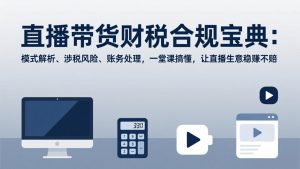 直播带货财税合规宝典:模式解析、涉税风险、账务处理,一堂课搞懂,让直播生意稳赚不赔-苏舒创业网