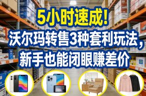 5小时速成!沃尔玛转售3种套利玩法,新手也能闭眼賺差价-苏舒创业网