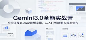 Gemini3.0实战系统课,Sora2视频实操,从入门到精通多模态创作-苏舒创业网