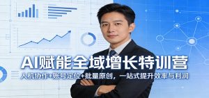 AI赋能全域增长特训营：人机协作+账号定位+批量原创，一站式提升效率与利润-苏舒创业网