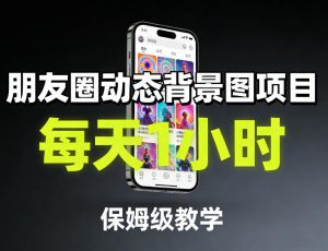 朋友圈动态背景图项目，每天1小时，保姆级教学-苏舒创业网
