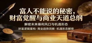 富人不能说的秘密，财富觉醒与商业天道总纲，解密未来暴利风口与机遇形态-苏舒创业网