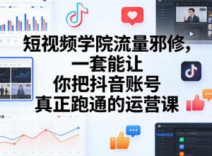 短视频学院流量邪修，一套能让你把抖音账号真正跑通的运营课-苏舒创业网