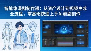 智能体漫剧制作课:从资产设计到视频生成全流程,零基础快速上手AI漫剧创作-苏舒创业网