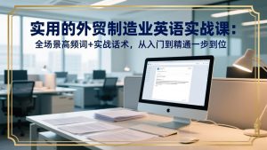 实用的外贸制造业英语实战课：全场景高频词+实战话术，从入门到精通一步到位-苏舒创业网