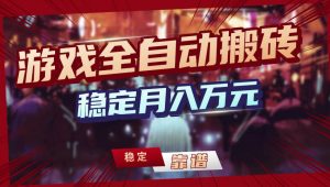 【独家】游戏全自动搬砖，无需人工操作，日收益1k+，任何人可以做【揭秘】-苏舒创业网