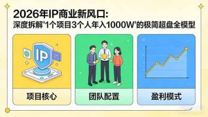 2026年IP商业新风口:深度拆解“1个项目3个人年入1000W”的极简超盘全模型-苏舒创业网