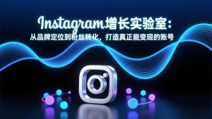 Instagram增长实验室：从品牌定位到粉丝转化，打造真正能变现的账号-苏舒创业网