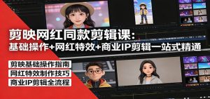 剪映网红同款剪辑:基础操作+网红特效+商业IP剪辑一站式精通-苏舒创业网