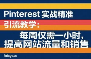 Pinterest实战精准引流教学:每周仅需一小时,提高网站流量和销售-苏舒创业网