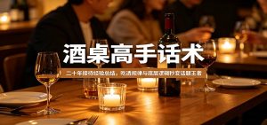 酒桌高手话术:二十年接待经验总结,吃透规律与底层逻辑秒变话题王者-苏舒创业网
