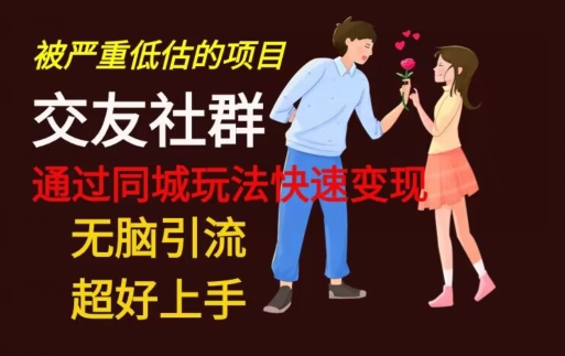 【无脑引流】同城搭子交友社群玩法教学-苏舒创业网