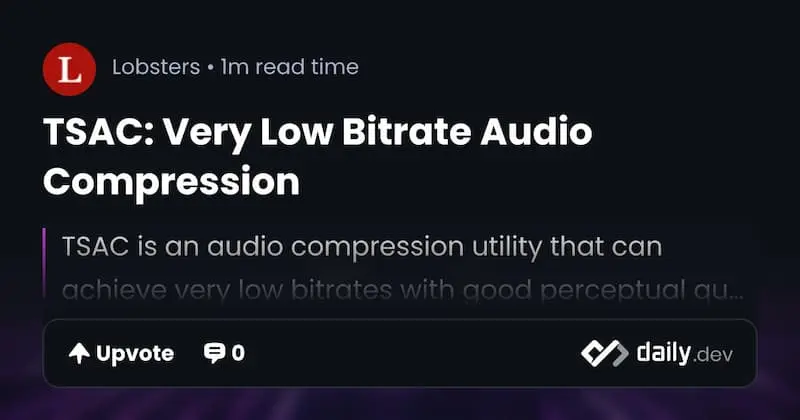 TSAC ｜音频压缩-苏舒创业网