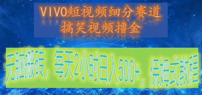 VIVO短视频细分赛道,搞笑视频撸金,无脑搬砖,每天2小时日入500+,保姆式教程-苏舒创业网