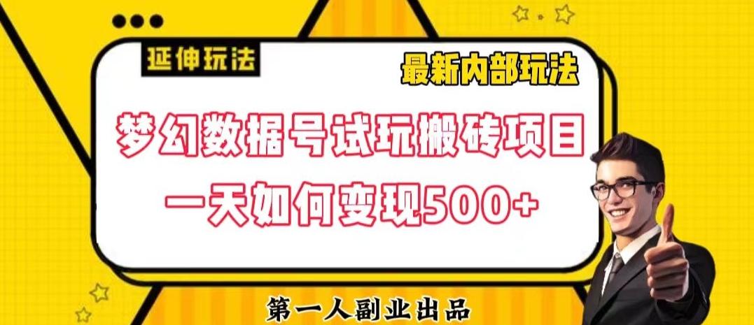 数据号回归玩法游戏试玩搬砖项目再创日入500+【揭秘】-苏舒创业网